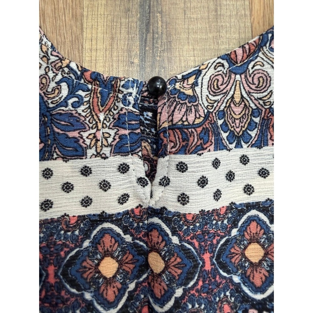 GB Girls Boho Floral Dress Size M Long Sleeve Smocked Waist Cute - Picture 5 of 10